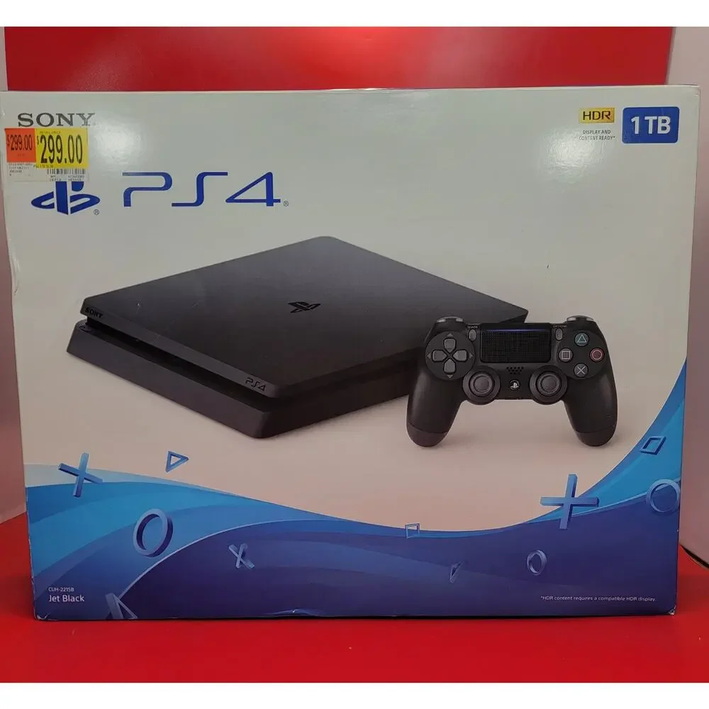 SONY PS4 PlayStation 4 Black 1TB In Box Works Excellent One Free Game